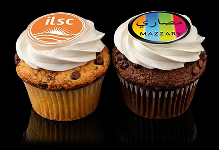 Cuocakes corporativos con logo impreso en papel comestible