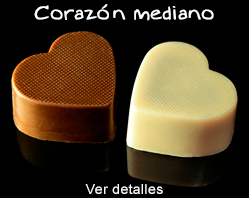 Corazones de chocolate rellenos