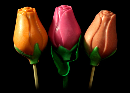 Rosas de chocolate