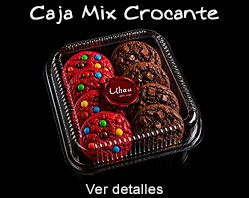 Caja de regalo corporativo con mix de galletas red velvet en Bogotá