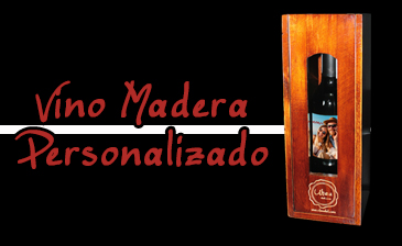 Vino en caja de madera